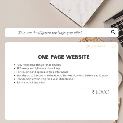 One Page Website